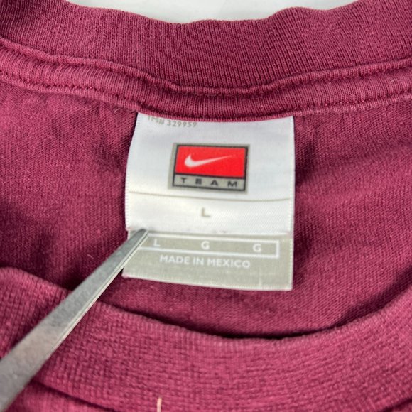 Y2K Nike Team Minnesota Golden Gophers Center Swoosh Shirt Large Red Faded Tee - Picture 9 of 16